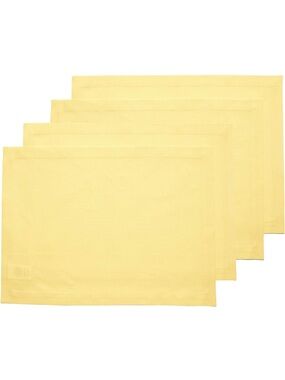 NEW Solino Home Yellow Cotton Linen Placemats Set of 4, 14”x19” for Summer